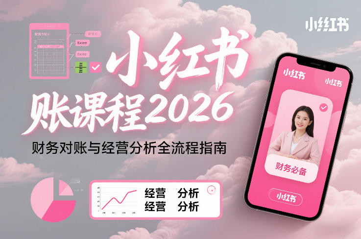 小红书对账课程2026，财务对账与经营分析全流程指南——豪客资源创业项目网-豪客资源_豪客资源库