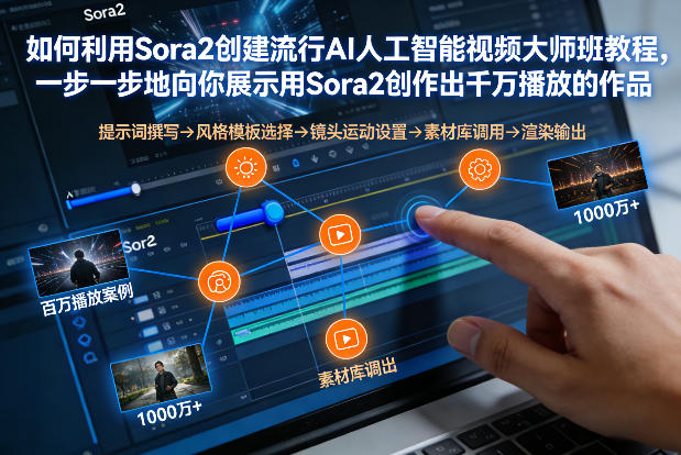 如何利用Sora2创建流行AI人工智能视频大师班，一步一步地向你展示用Sora2创作出千万播放的作品——豪客资源创业项目网-豪客资源_豪客资源库