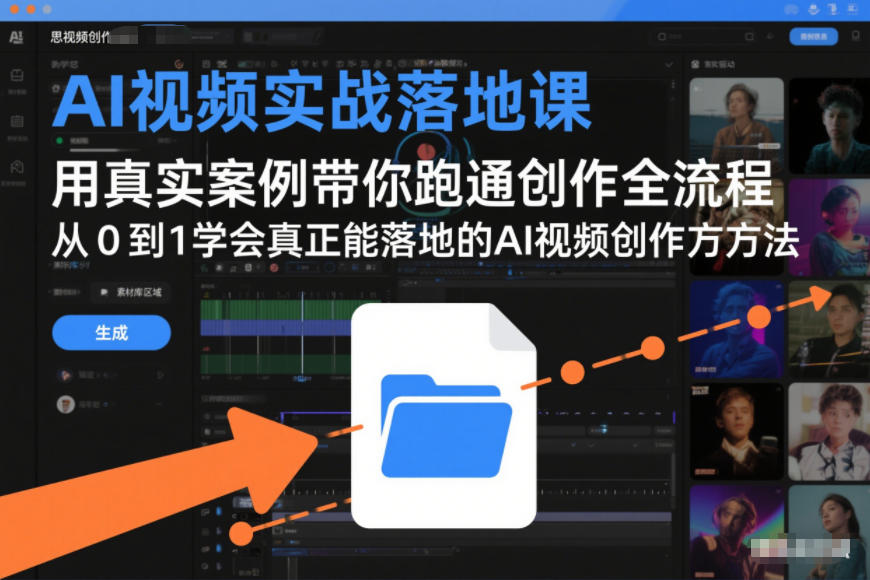 AI视频实战落地课，用真实案例带你跑通创作全流程，从0到1学会真正能落地的AI视频创作方法——豪客资源创业项目网-豪客资源_豪客资源库