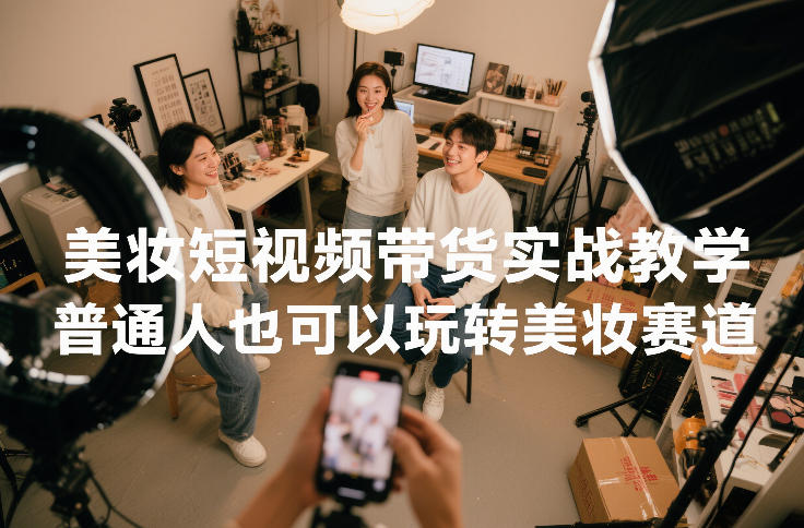 美妆短视频带货实战教学,普通人也可以玩转美妆赛道——豪客资源创业项目网-豪客资源_豪客资源库