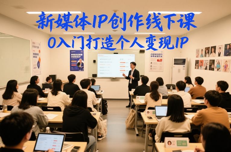 新媒体IP创作线下课,0入门打造个人变现IP——豪客资源创业项目网-豪客资源_豪客资源库