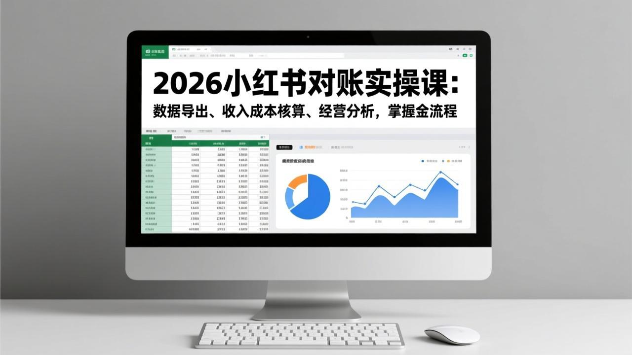 （17071期）2026小红书对账实操课：数据导出、收入成本核算、经营分析，掌握全流程_豪客资源创业项目网-豪客资源_豪客资源库