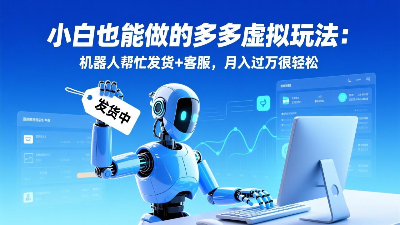 (17230期)小白也能做的多多虚拟玩法:机器人帮忙发货+客服,月入过万很轻松_豪客资源创业项目网-豪客资源_豪客资源库