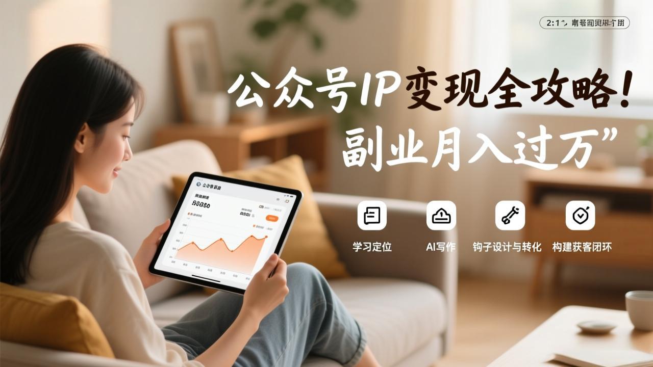 (17275期)公众号IP变现全攻略,学习定位、AI写作、钩子设计与转化,构建获客闭环,副业月入过万_豪客资源创业项目网-豪客资源_豪客资源库