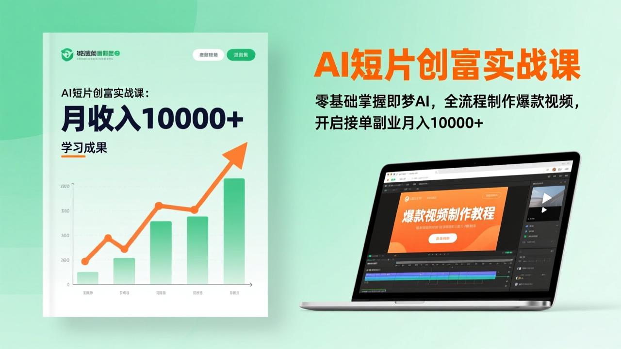（17236期）AI短片创富实战课：零基础掌握即梦AI，全流程制作爆款视频，开启接单副业月入10000+(更新)_豪客资源创业项目网-豪客资源_豪客资源库