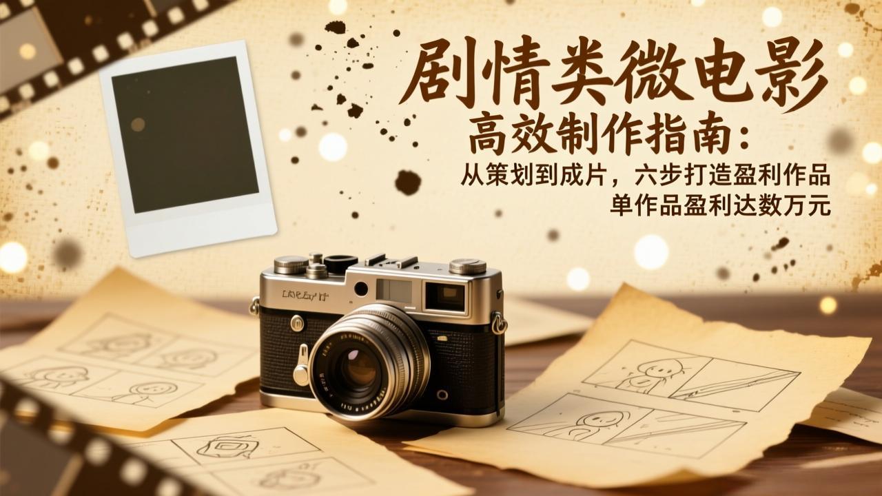 (17086期)剧情类微电影高效制作指南:从策划到成片,六步打造盈利作品,单作品盈利达数万元_豪客资源创业项目网-豪客资源_豪客资源库