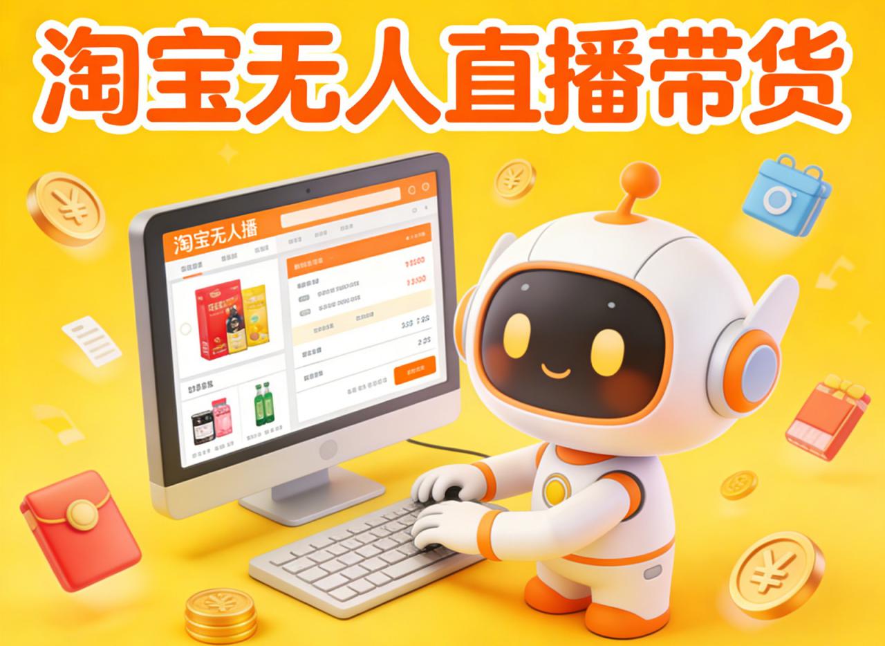淘宝无人直播带货,24小时自动卖货,月佣金1W+,不违规不封号,不用露脸_豪客资源创业网-豪客资源_豪客资源库