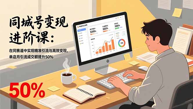 （17015期）同城号变现进阶课：在同城赛道中实现精准引流与高效变现，单店月引流成交额提升50%_豪客资源创业项目网-豪客资源_豪客资源库