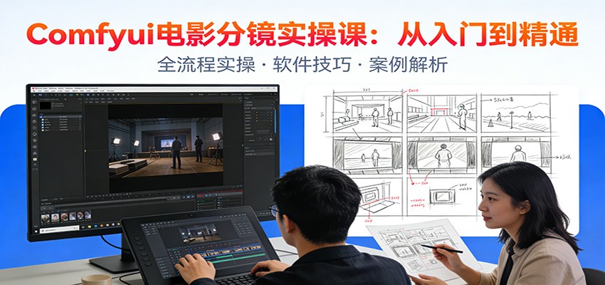 ComfyUI电影分镜实操课:分镜一致性,全流程AI视频制作,零基础也能做专业分镜_豪客资源创业网-豪客资源_豪客资源库