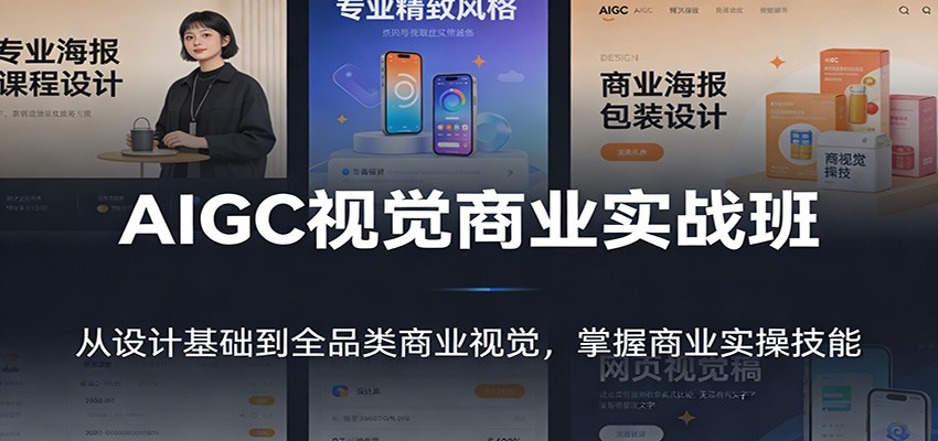 AIGC视觉商业实战班：从设计基础到全品类商业视觉，掌握商业实操技能_豪客资源创业网-豪客资源_豪客资源库