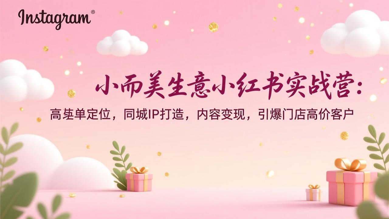 （17114期）小而美生意小红书实战营：高客单定位，同城IP打造，内容变现，引爆门店高价客户_豪客资源创业项目网-豪客资源_豪客资源库