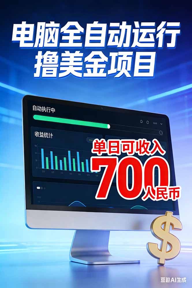(17169期)2026年电脑全自动赚美金项目,单电脑日收益700+_豪客资源创业项目网-豪客资源_豪客资源库