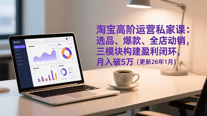 （17080期）淘宝高阶运营私家课：选品、爆款、全店动销，三模块构建盈利闭环，月入破5万（更新26年1月）_豪客资源创业项目网-豪客资源_豪客资源库