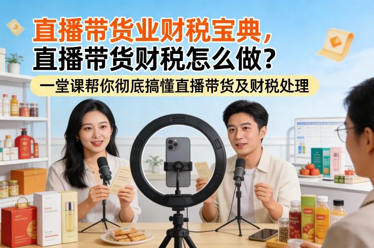 直播带货业财税宝典,直播带货财税怎么做?一堂课帮你彻底搞懂直播带货及财税处理——豪客资源创业项目网-豪客资源_豪客资源库