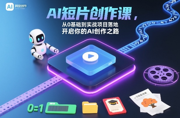 AI短片创作课，从0基础到实战项目落地，开启你的AI创作之路（更新）——豪客资源创业项目网-豪客资源_豪客资源库