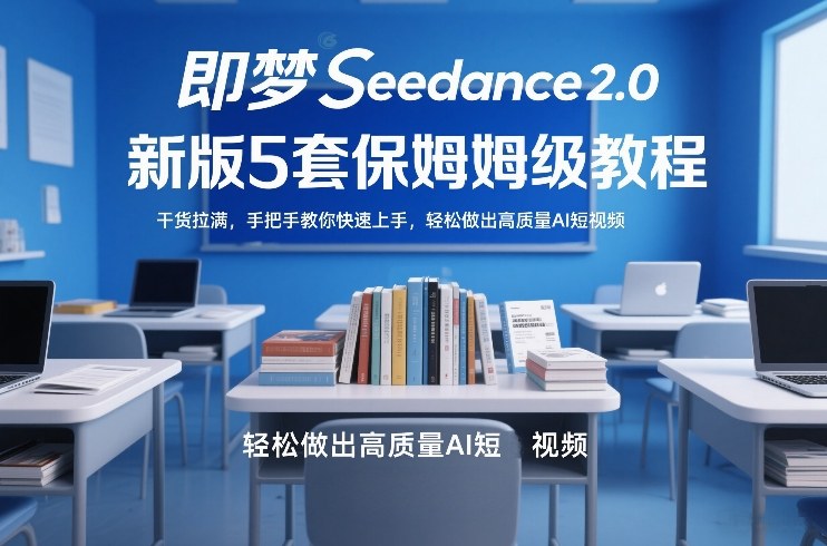 即梦Seedance2.0新版5套保姆级教程，干货拉满，手把手教你快速上手，轻松做出高质量AI短视频——豪客资源创业项目网-豪客资源_豪客资源库