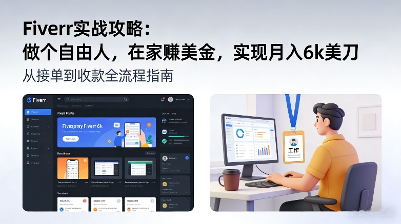 Fiverr实战攻略，做个自由人，在家賺美金，实现月入6k美刀——豪客资源创业项目网-豪客资源_豪客资源库