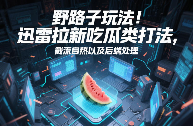 野路子玩法！迅雷拉新吃瓜类打法，截流自热以及后端处理——豪客资源创业项目网-豪客资源_豪客资源库