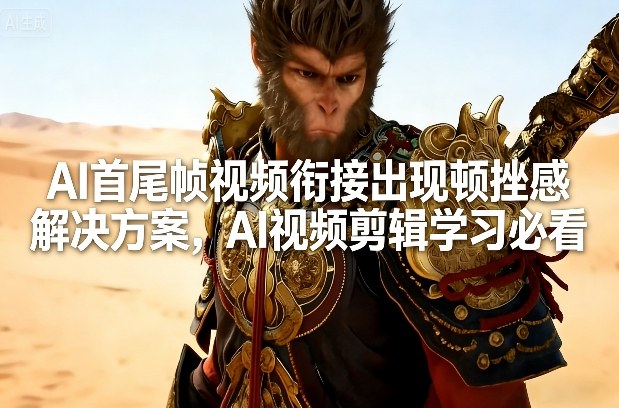 AI首尾帧视频衔接出现顿挫感解决方案,AI视频剪辑学习必看——豪客资源创业项目网-豪客资源_豪客资源库