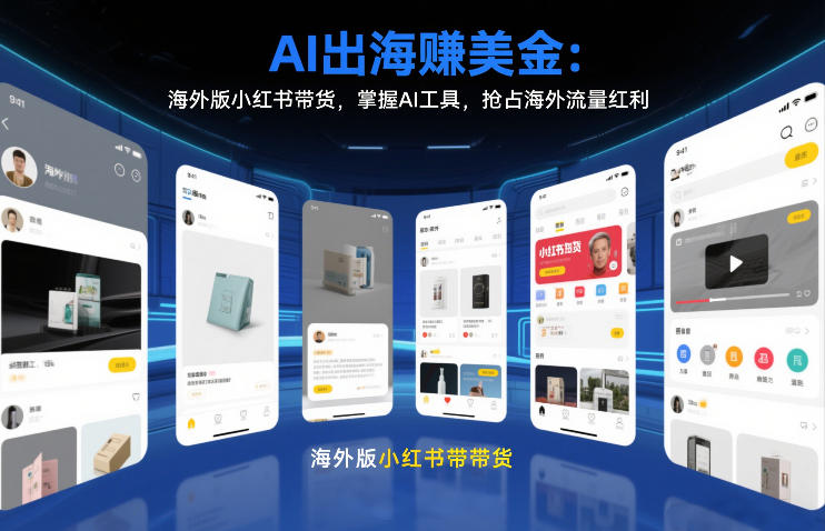 AI出海賺美金：海外版小红书带货，掌握AI工具，抢占海外流量红利（更新2026）——豪客资源创业项目网-豪客资源_豪客资源库