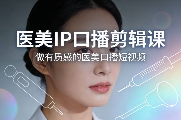 医美IP口播剪辑课，做有质感的医美口播短视频——豪客资源创业项目网-豪客资源_豪客资源库