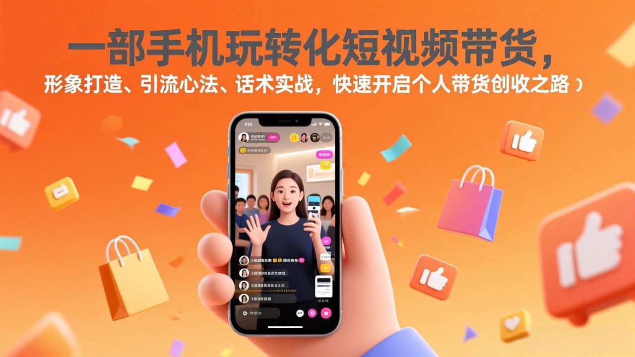 (17356期)一部手机玩转化短视频带货,形象打造、引流心法、话术实战,快速开启个人带货创收之路_豪客资源创业项目网-豪客资源_豪客资源库