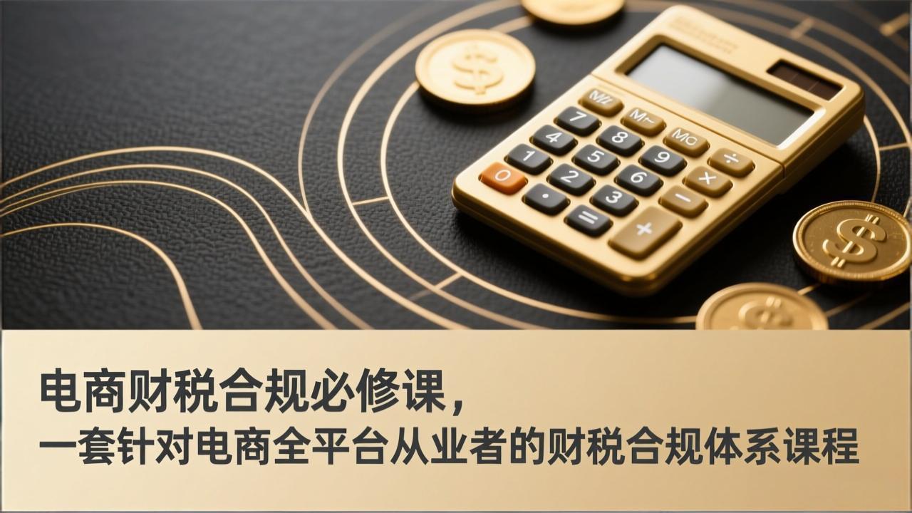 （17359期）电商财税合规必修课，是一套针对电商全平台从业者的财税合规体系课程_豪客资源创业项目网-豪客资源_豪客资源库