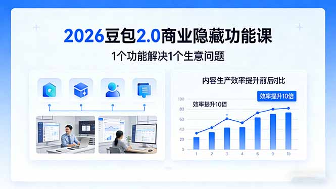 （17452期）2026豆包2.0商业隐藏功能课，1个功能解决1个生意问题，内容生产效率提升10倍_豪客资源创业项目网-豪客资源_豪客资源库