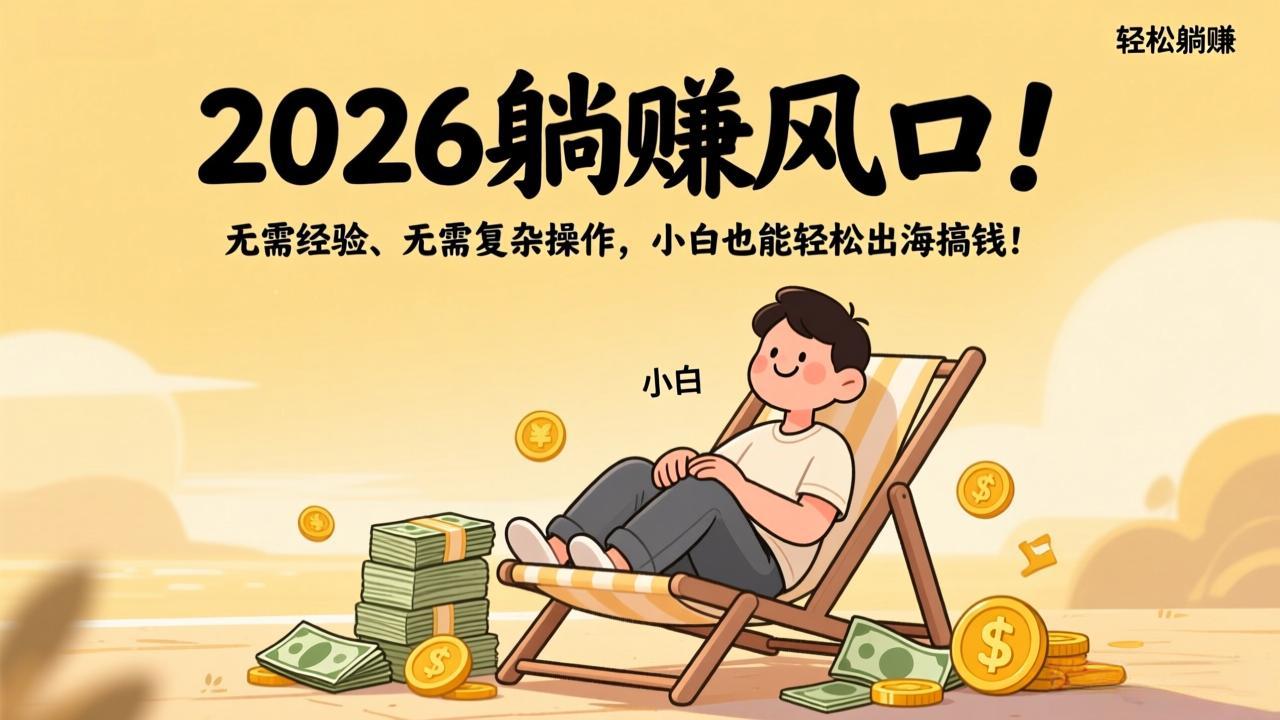 （17436期）2026躺赚风口！无需经验、无需复杂操作，小白也能轻松出海搞钱！_豪客资源创业项目网-豪客资源_豪客资源库
