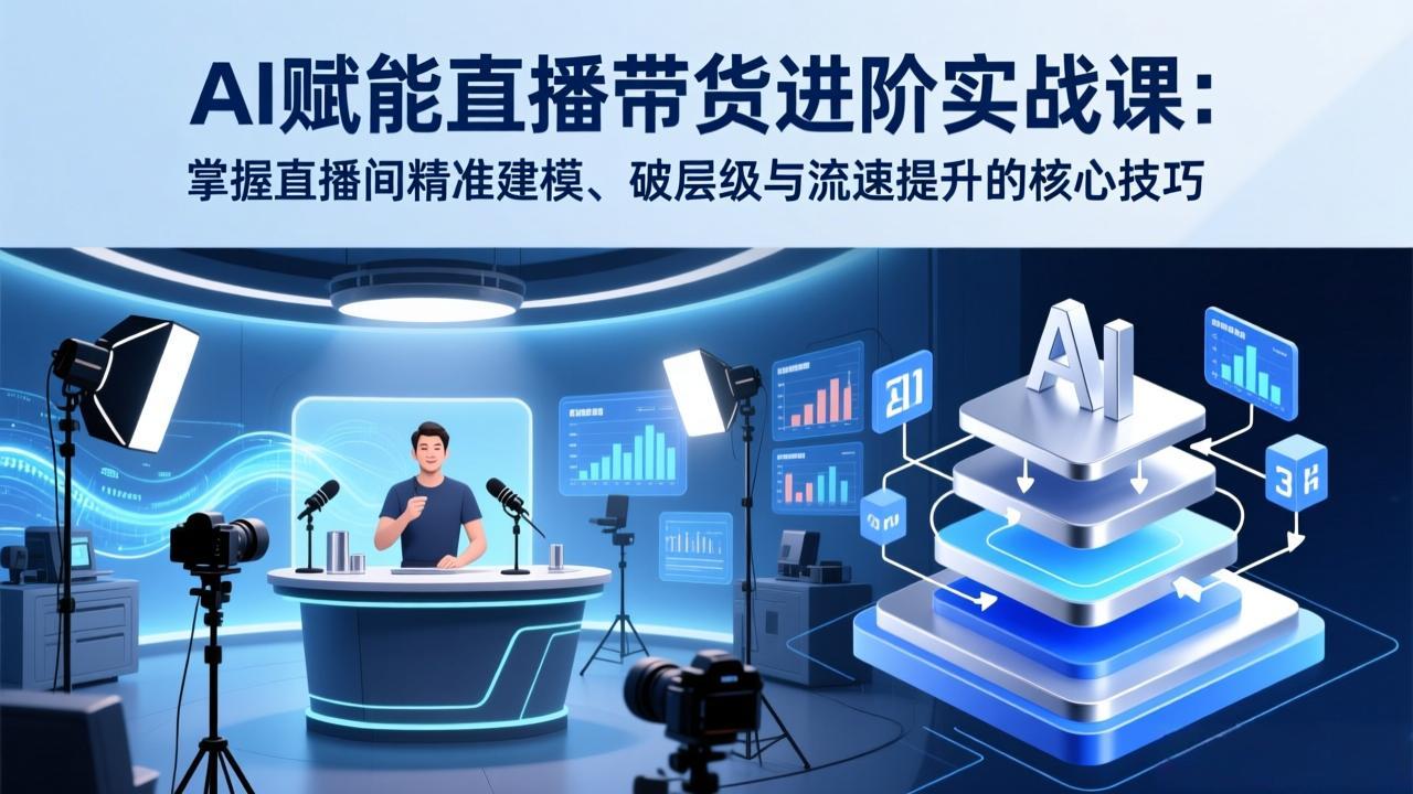 (17405期)AI赋能直播带货进阶实战课:掌握直播间精准建模、破层级与流速提升的核心技巧_豪客资源创业项目网-豪客资源_豪客资源库