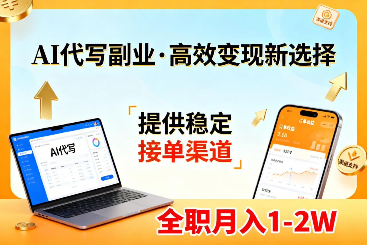 （17446期）AI代写副业，高效变现，提供渠道，永不失业副业兼职 全职月入1-2W【SOP手册】_豪客资源创业项目网-豪客资源_豪客资源库