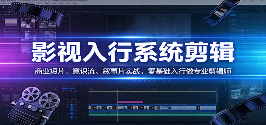 影视系统剪辑,商业短片、意识流、叙事片实战,零基础入行做专业剪辑师_豪客资源创业网-豪客资源_豪客资源库