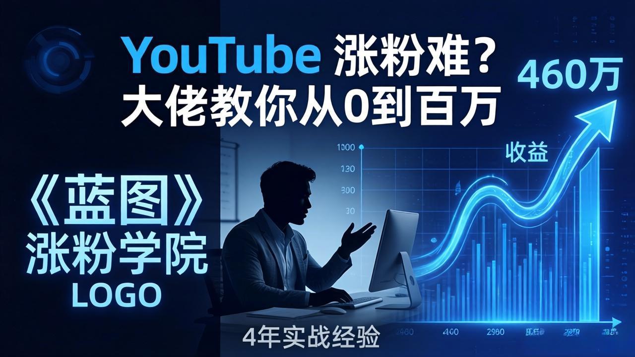 （17836期）YouTube 涨粉难？《蓝图涨粉学院》：4 年赚 460 万的大佬教策略，从0到百万有路径！_豪客资源创业项目网-豪客资源_豪客资源库