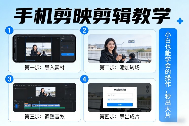 手机剪映剪辑教学，小白也能学会的操作，秒出大片——豪客资源创业项目网-豪客资源_豪客资源库