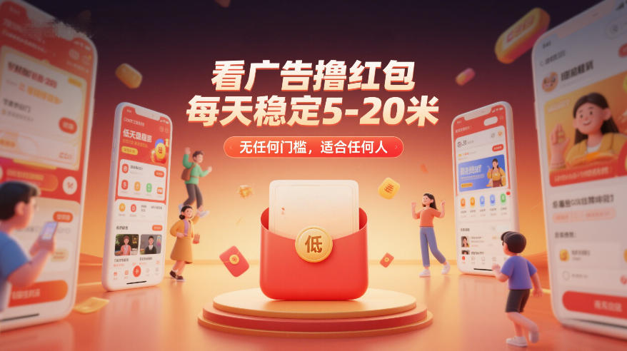 看广告撸红包，每天稳定5-20米，无任何门槛，适合任何人——豪客资源创业项目网-豪客资源_豪客资源库