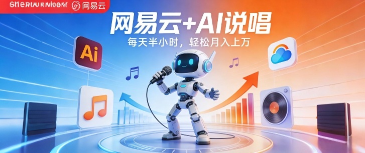 网易云+AI说唱，每天半小时，AI内容创作+流量变现，轻松月入1W——豪客资源创业项目网-豪客资源_豪客资源库