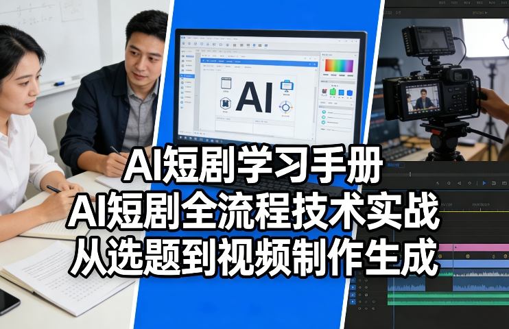 AI短剧学习手册,AI短剧全流程技术实战,从选题到视频制作生成——豪客资源创业项目网-豪客资源_豪客资源库