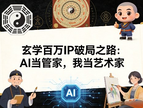 玄学百万IP破局之路：AI当管家，我当艺术家——豪客资源创业项目网-豪客资源_豪客资源库