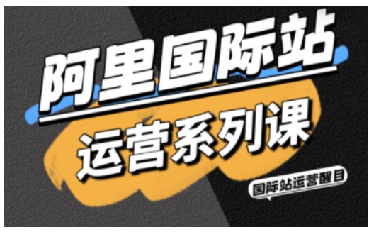 阿里国际站运营系列课,涵盖精准引流、直通车与全站推实战SOP,搭配AI效率工具包与高阶增长玩法(更新)——豪客资源创业项目网-豪客资源_豪客资源库