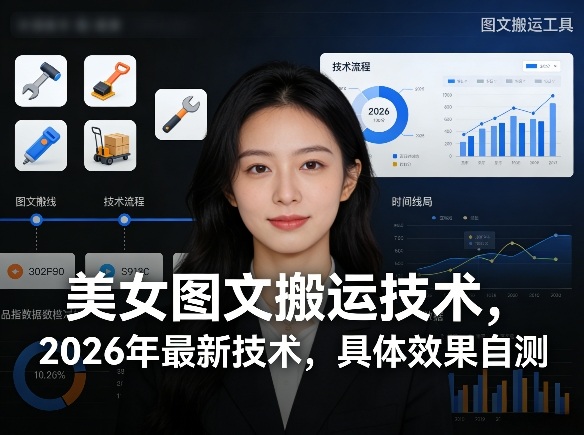 美女图文搬运技术，2026年最新技术，具体效果自测——豪客资源创业项目网-豪客资源_豪客资源库