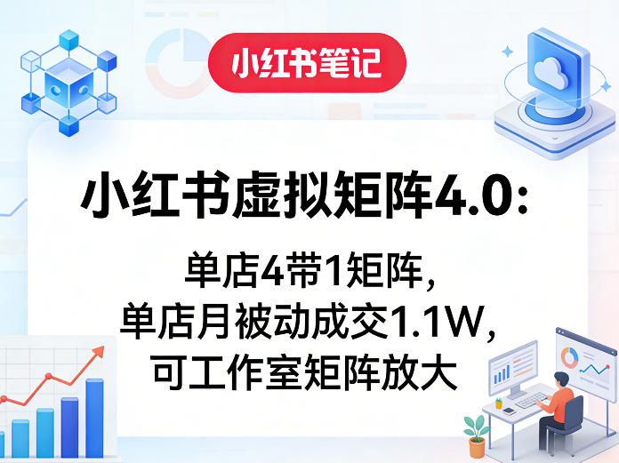 图片[1]-小红书虚拟矩阵4.0：单店4带1矩阵，单店月被动成交1.1W，可工作室矩阵放大——豪客资源创业项目网-豪客资源