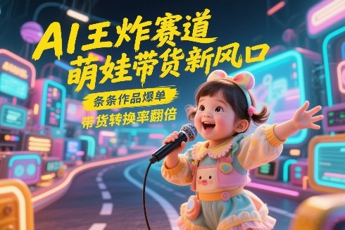 AI王炸赛道,萌娃带货新风口,条条作品爆单,带货转换率翻倍,核心逻辑拆解——豪客资源创业项目网-豪客资源_豪客资源库