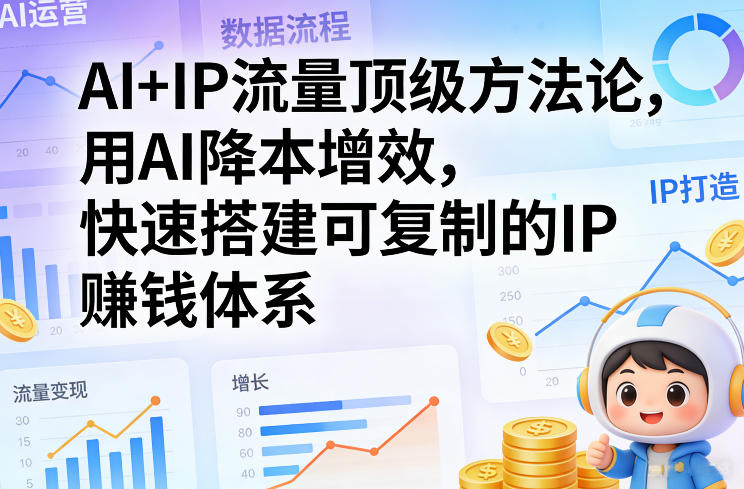 AI+IP流量顶级方法论,用AI降本增效,快速搭建可复制的IP賺钱体系——豪客资源创业项目网-豪客资源_豪客资源库