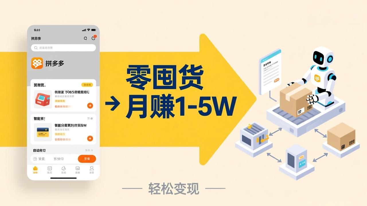 （17490期）不用囤货不用跑单！拼多多虚拟玩法，机器人管理发货和客服，帮你月赚 1-5W_豪客资源创业项目网-豪客资源_豪客资源库