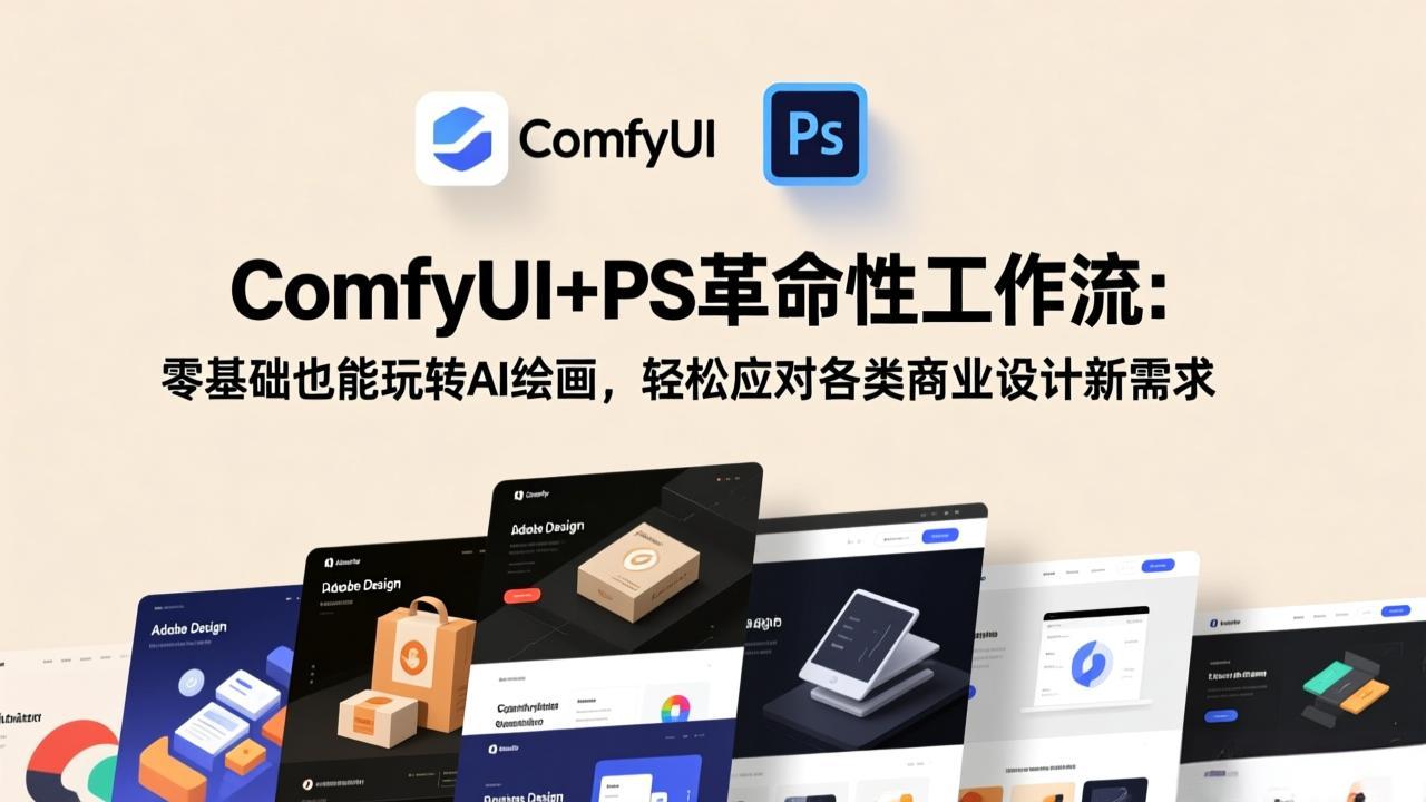 （17512期）ComfyUI+PS革命性工作流：零基础也能玩转AI绘画，轻松应对各类商业设计新需求_豪客资源创业项目网-豪客资源_豪客资源库
