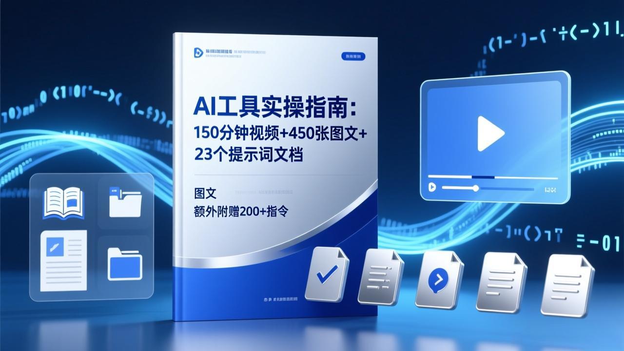(17504期)AI工具实操指南:150分钟视频+450张图文+23个提示词文档,额外附赠200+指令_豪客资源创业项目网-豪客资源_豪客资源库