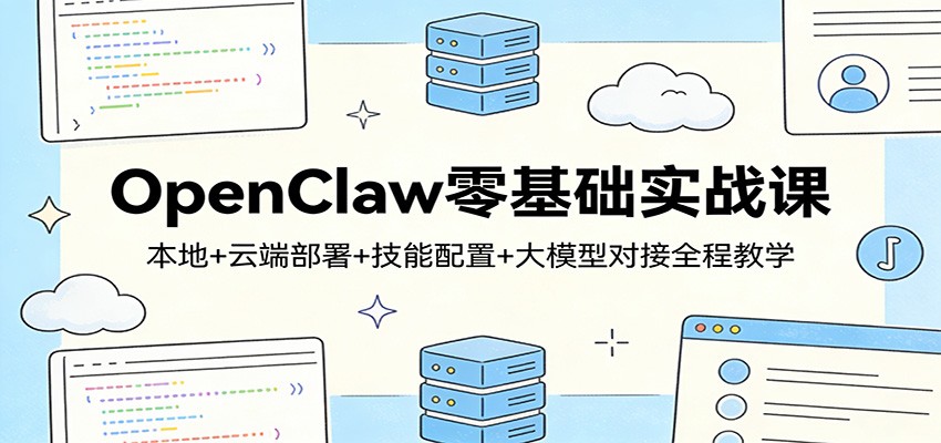OpenClaw零基础实战课:本地+云端部署+技能配置+大模型对接全程教学_豪客资源创业网-豪客资源_豪客资源库