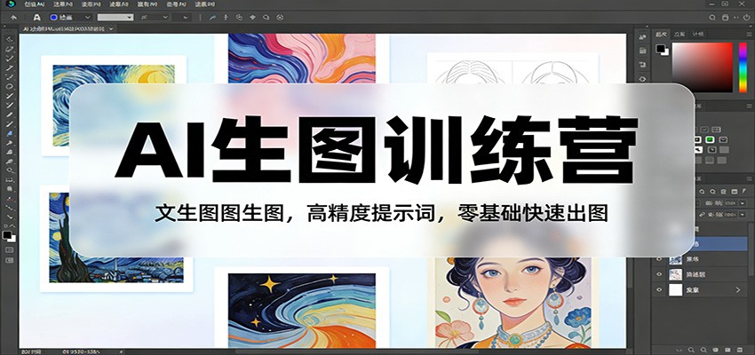 AI生图训练营：文生图图生图，高精度提示词，零基础快速出图_豪客资源创业网-豪客资源_豪客资源库