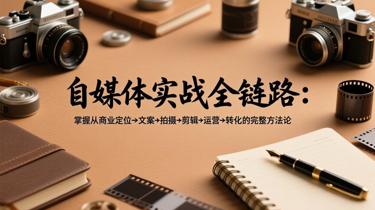 (17586期)自媒体实战全链路:掌握从商业定位→文案→拍摄→剪辑→运营→转化的完整方法论_豪客资源创业项目网-豪客资源_豪客资源库