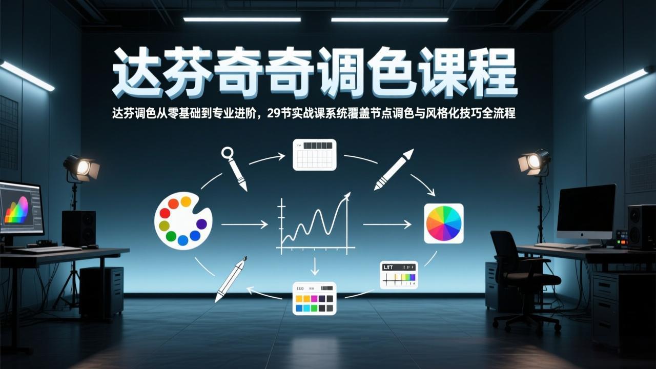(17484期)达芬奇调色从零基础到专业进阶,29节实战课系统覆盖节点调色与风格化技巧全流程_豪客资源创业项目网-豪客资源_豪客资源库